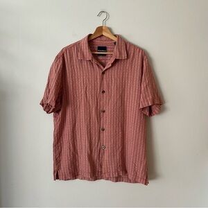 Tommy Bahama Silk Plaid Casual Button Down Shirt Men’s Size XL
